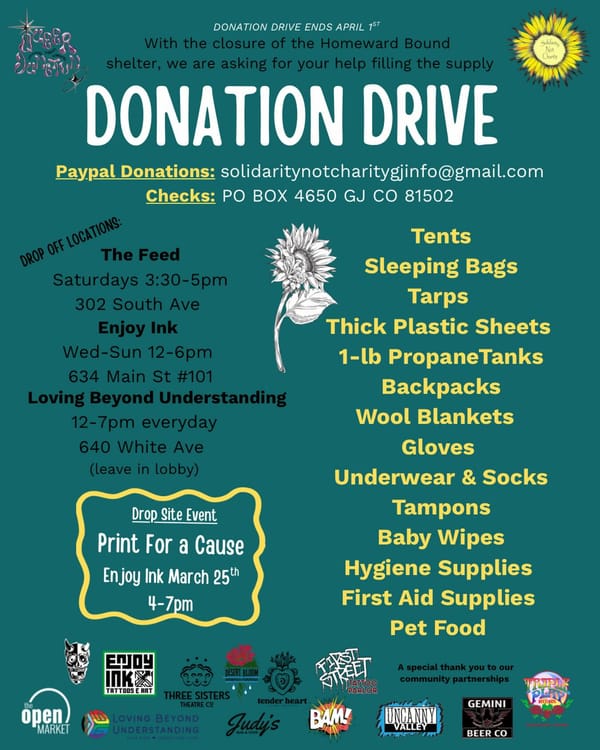 Grand Junction Businesses and Volunteers Organize Aid Drive for Unhoused Residents